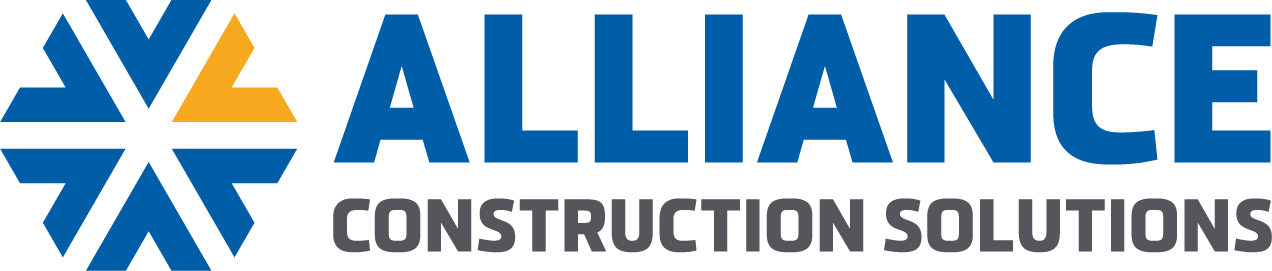 Logo for Alliance Construction Solutions featuring a blue and yellow geometric symbol on the left, with “ALLIANCE” in large blue text and “CONSTRUCTION SOLUTIONS” in smaller gray text to the right. Logo for Alliance Construction Solutions featuring a blue and yellow geometric symbol on the left, with “ALLIANCE” in large blue text and “CONSTRUCTION SOLUTIONS” in smaller gray text to the right.